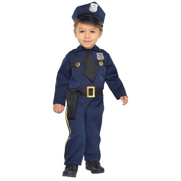 Cop Recruit Police Officer Infant Child 6-12 Months Halloween Dress Up Costume - Picture 1 of 5